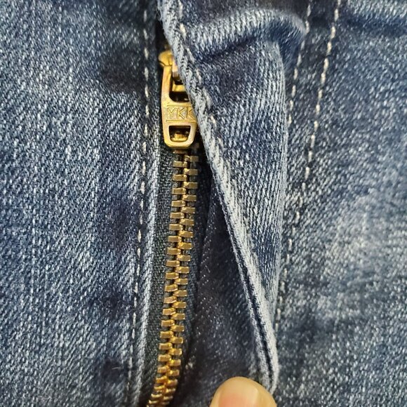 Maurices Jeans Womens 20W Blue High-Rise Frayed Hem Stretch Cropped - Picture 10 of 12